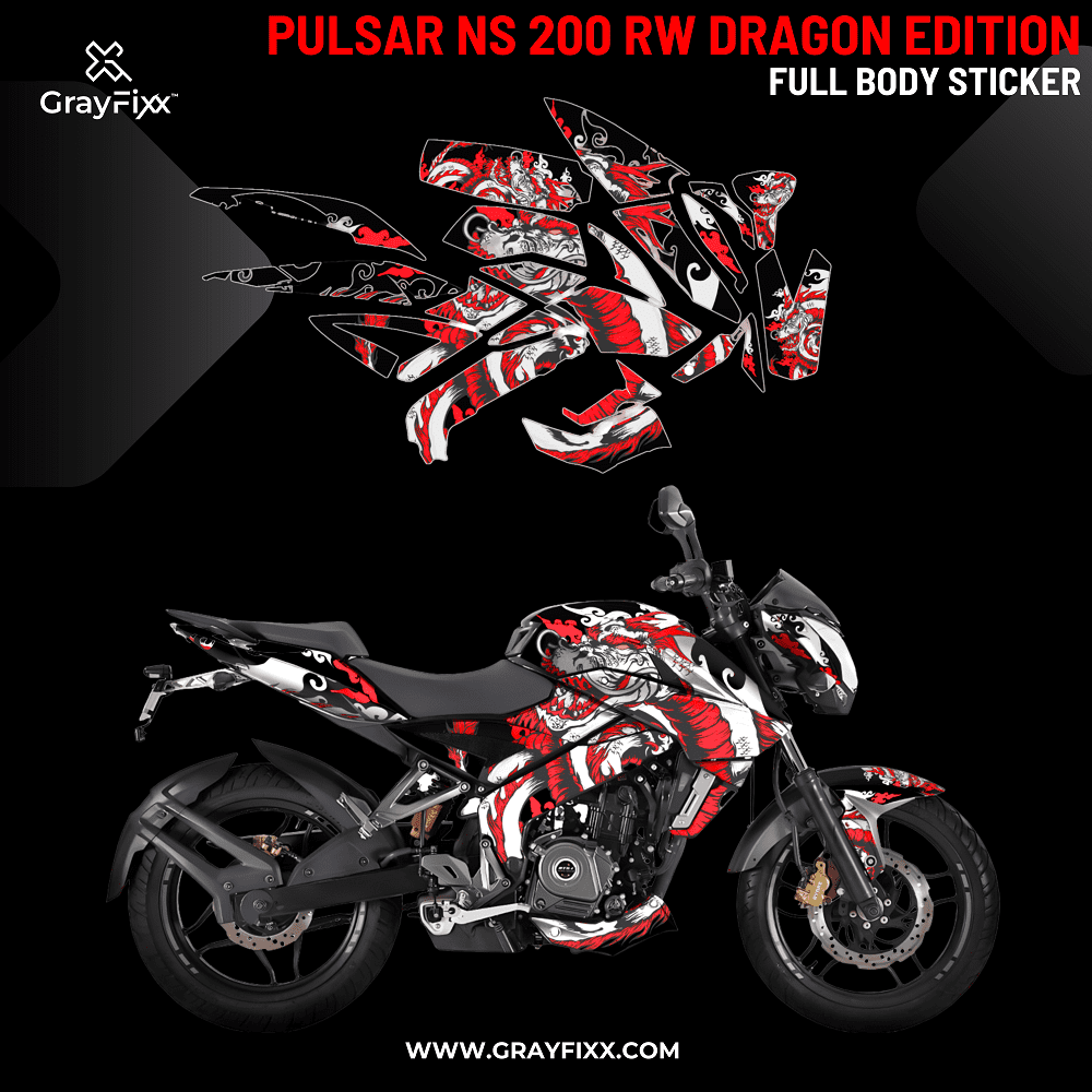 Pulsar NS 200 RW Dragon Edition Full Body Sticker